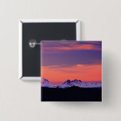 NA, USA, Oregon, The Three Sisters Mountains Button (Vorne & Hinten)