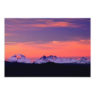 NA, USA, Oregon, The Three Sisters Mountains Fotodruck