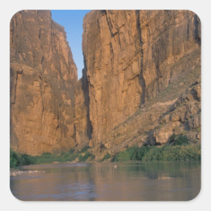 NA, USA, Texas, Big Bend Nationalpark. Rio Quadratischer Aufkleber