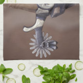 Na, USA, Texas, Lubbock-Cowboystiefel und Sporn Geschirrtuch (Gefaltet)