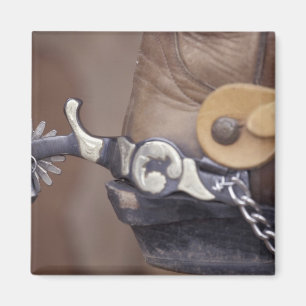 Na, USA, Texas, Lubbock-Cowboystiefel und Sporn Magnet