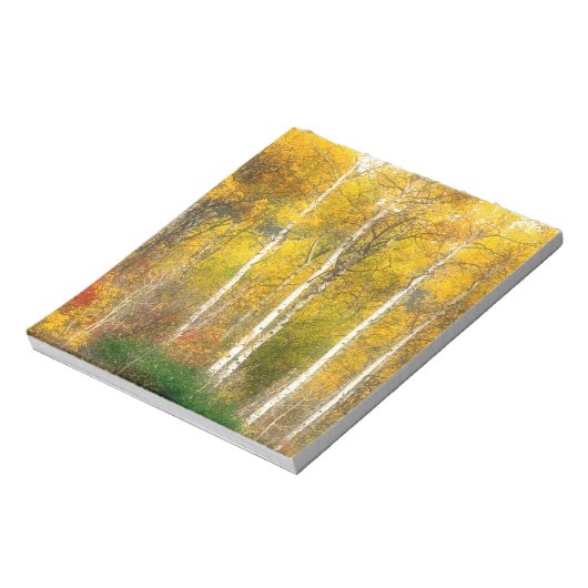 NA, USA, Washington, Fall Aspen Trees entlang Notizblock (Rotiert)