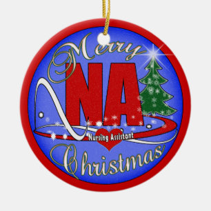 NA-WEIHNACHTSverzierung - KRANKENPFLEGE-ASSISTENT Keramik Ornament