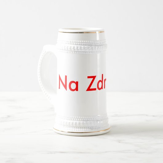 Na Zdrowie Bierglas (Vorderseite Links)