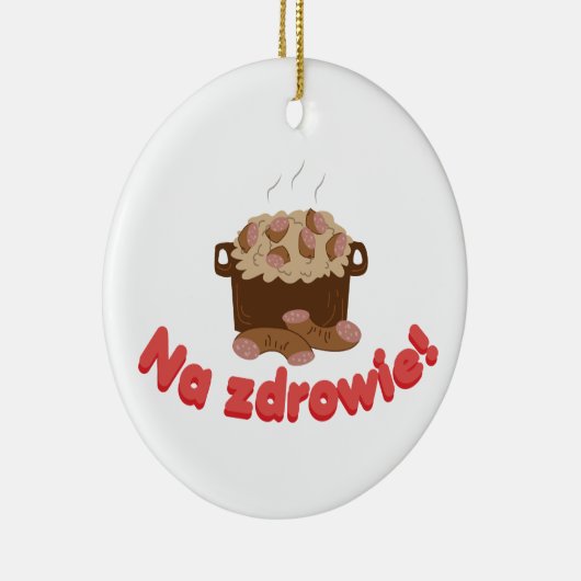 Na Zdrowie Kielbasa Keramik Ornament (Rechts)