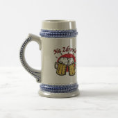 Na Zdrowie Toast mit Bier-Tasse Bierglas (Links)