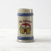 Na Zdrowie Toast mit Bier-Tasse Bierglas (Mittel)