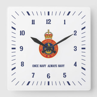 NAA-Uhr (weiß) Quadratische Wanduhr