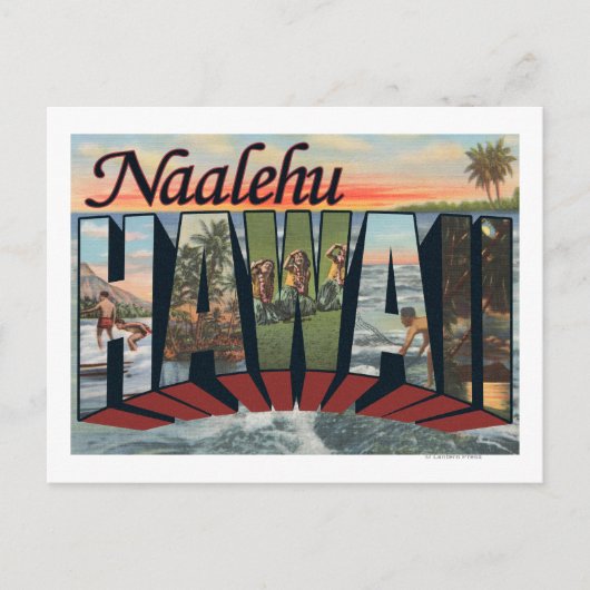 Naalehu, Hawaii - Große Briefszenen Postkarte (Vorderseite)