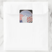 Nabeshima Dish, Edo Periode Quadratischer Aufkleber (Tasche)