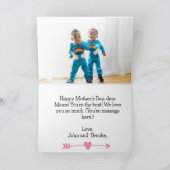 nach afrozentrischer Stickerei Muttertag mit Foto Karte (Innenseite)