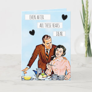 Nach all den Jahren Retro Valentinstag Karte