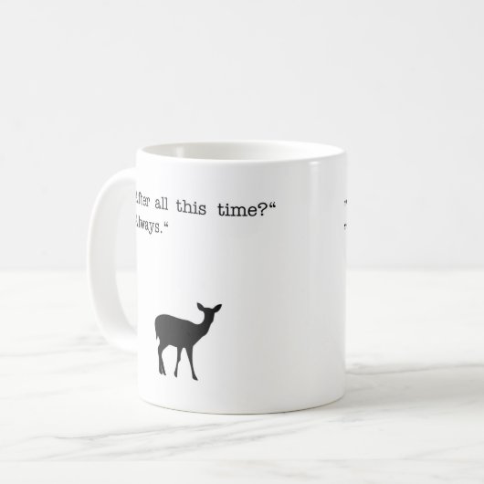 "Nach all dieser Zeit" Kaffeetasse (Vorderseite Links)