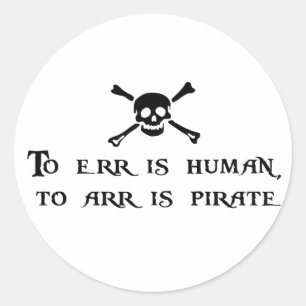 nach Arr ist Pirate Runder Aufkleber