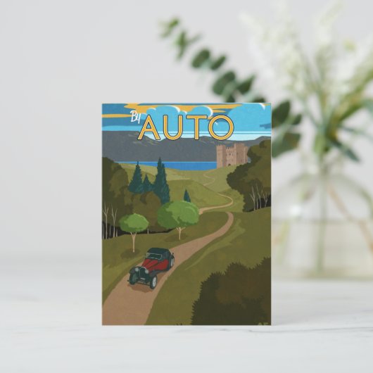 Nach Auto Postkarte (Stehend Vorderseite)