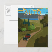 Nach Auto Postkarte (Vorne/Hinten)