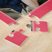 Nach Big Sister Unicorn Foto und Text rosa beförde Puzzle (Seite)