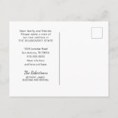 Nach Bluebonnet Staat Texas Map Neue Adresse übert Ankündigungspostkarte (Rückseite)