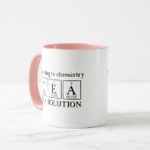 Nach Chemie Tee ist eine Lösungswissenschaft Tasse (Vorderseite Links)