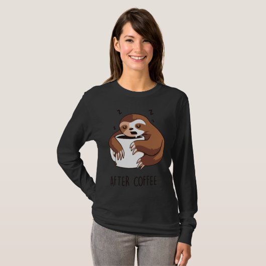 Nach Coffee Sloth T-Shirt (Vorne ganz)