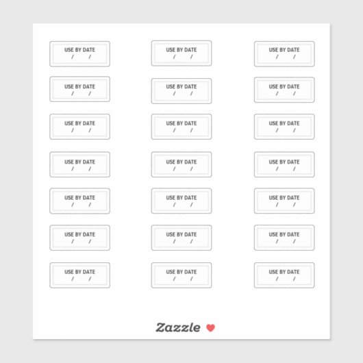 Nach Datum Aufkleber am besten vor Ablauf der Gült (Blatt)