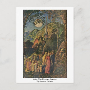 Nach dem Abend Service von Samuel Palmer Postkarte