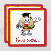 Nach dem Abschluss Cook-Out mit Cheeseburger Einladung (Vorne/Hinten)