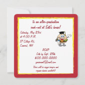 Nach dem Abschluss Cook-Out mit Cheeseburger Einladung (Rückseite)