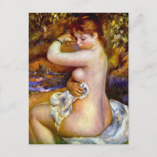 Nach dem Bad von Pierre Renoir Postkarte