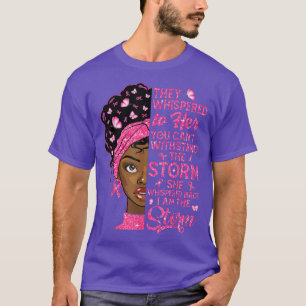 Nach dem Brustkrebs eines Schwarzen Mädchens flüst T-Shirt