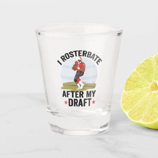 Nach dem Entwurf meines Funny Fantasy Football-Spi Schnapsglas (Vorderseite)