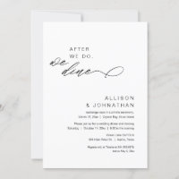 Nach dem Essen essen wir, das moderne Hochzeitsges