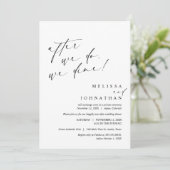 Nach dem Essen essen wir, Hochzeitsessen Einladung (Stehend Vorderseite)