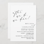 Nach dem Essen essen wir, Hochzeitsessen Einladung (Vorne/Hinten)