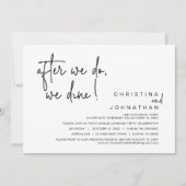 Nach dem Essen essen wir, Hochzeitsessen. Einladung (Vorderseite)