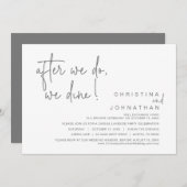 Nach dem Essen essen wir, Hochzeitsessen im Inv Einladung (Vorne/Hinten)