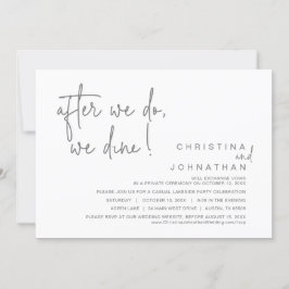 Nach dem Essen essen wir, Hochzeitsessen im Inv Einladung