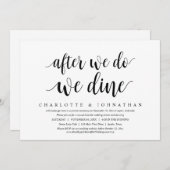 Nach dem Essen essen wir, Hochzeitsessen im Inv Einladung (Vorne/Hinten)