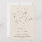 Nach dem Essen essen wir, Hochzeitsessen und Tanze Einladung (Vorderseite)