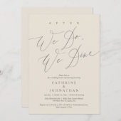 Nach dem Essen essen wir, Hochzeitsessen und Tanze Einladung (Vorne/Hinten)