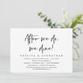 Nach dem Essen essen wir, Hochzeitsfeier Einladung (Stehend Vorderseite)