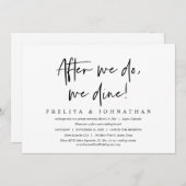Nach dem Essen essen wir, Hochzeitsfeier Einladung (Vorne/Hinten)
