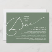 Nach dem Essen essen wir, romantisches Hochzeitses Einladung (Vorderseite)