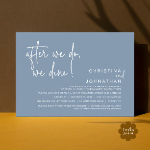 Nach dem Essen essen wir, romantisches Hochzeitses Einladung