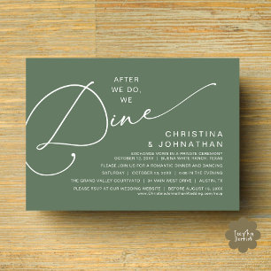 Nach dem Essen essen wir, romantisches Hochzeitses Einladung