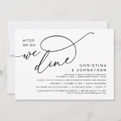 Nach dem Essen essen wir, romantisches Hochzeitses Einladung (Vorderseite)