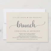 Nach dem Hochzeitsbrunch, rustikale Einladung (Vorderseite)