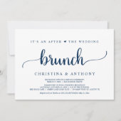 Nach dem Hochzeitsbrunch, rustikale Einladung (Vorderseite)