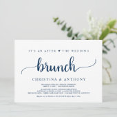 Nach dem Hochzeitsbrunch, rustikale Einladung (Stehend Vorderseite)