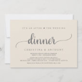 Nach dem Hochzeitsessen, rustikale Entspannung Einladung (Vorderseite)